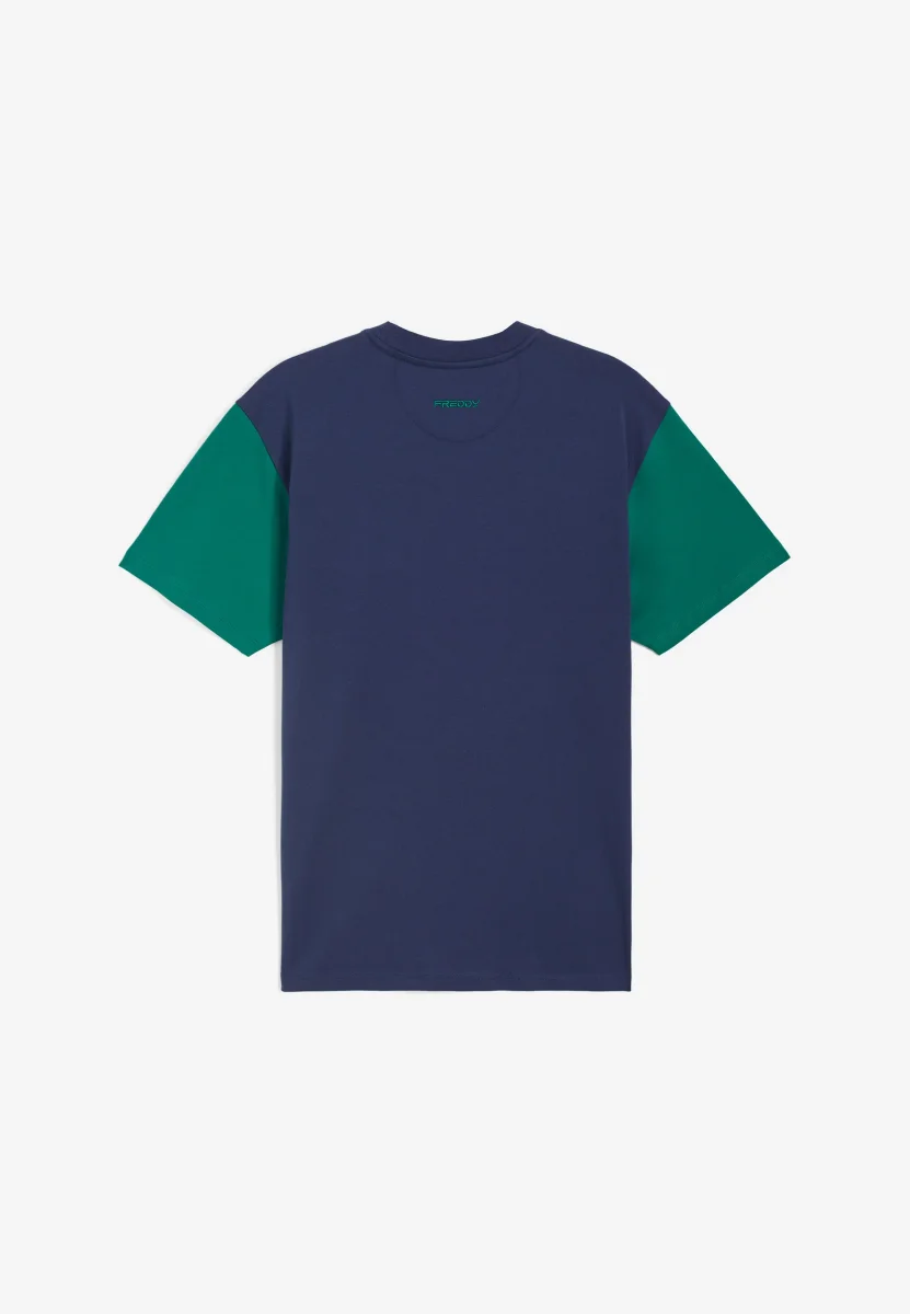 T-shirt da uomo con maniche e taschino in colore a contrasto – Image 2
