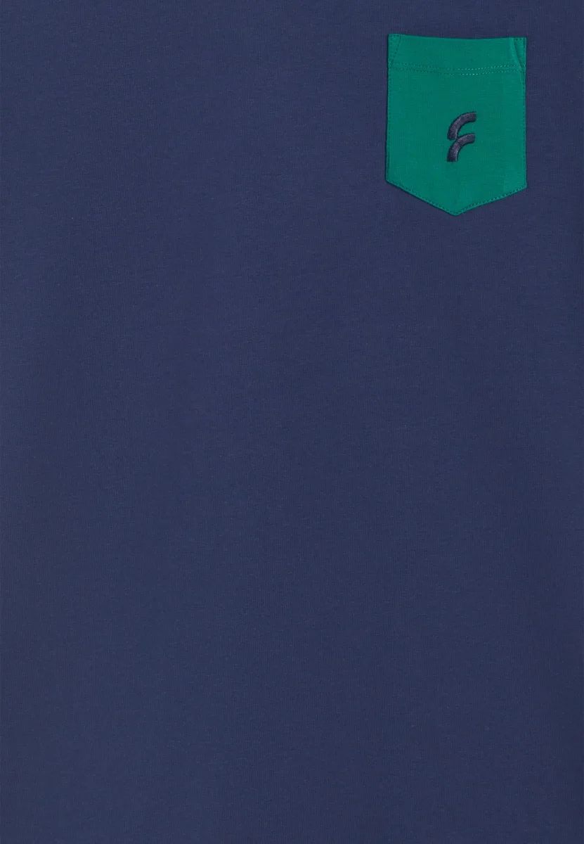 T-shirt da uomo con maniche e taschino in colore a contrasto – Image 3