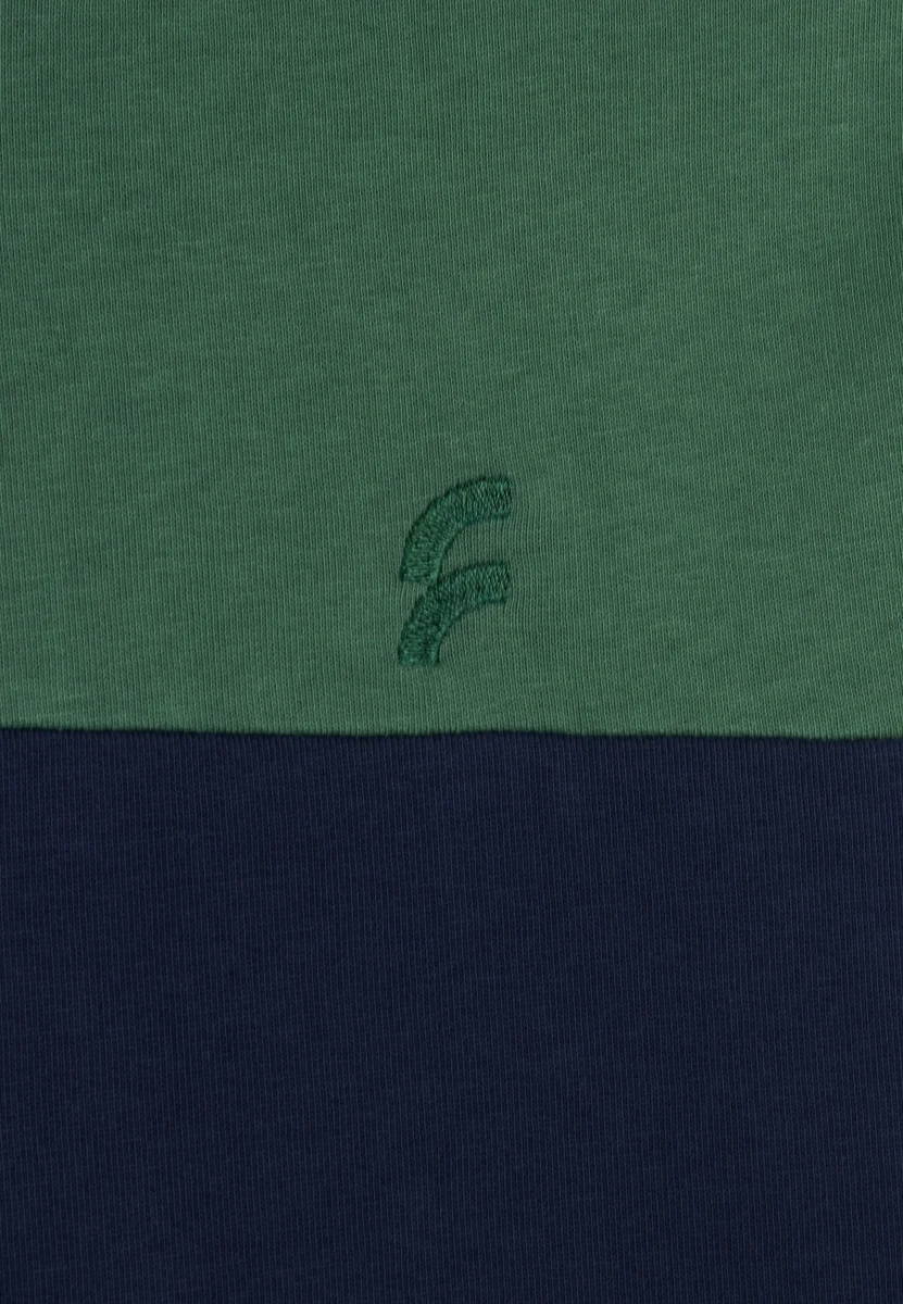 Felpa a Maniche Corte con Cappuccio design colour block – Image 9