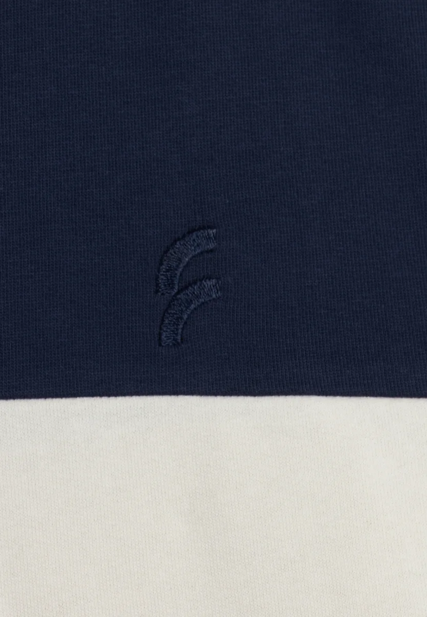 Felpa a Maniche Corte con Cappuccio design colour block – Image 3