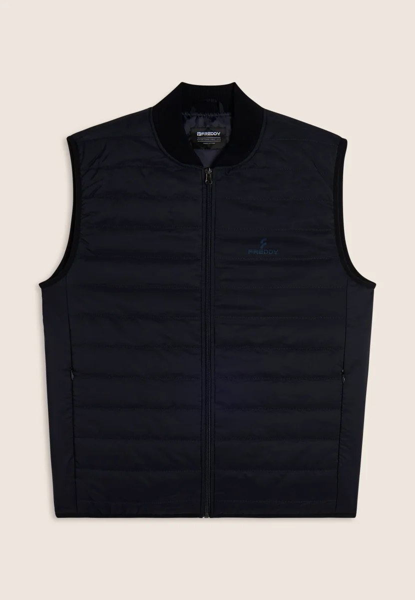 Gilet imbottito con collo alla coreana