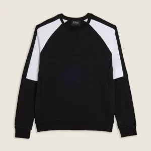 Felpa girocollo con blocchi di colore