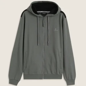 Felpa uomo con cappuccio e dettagli a contrasto