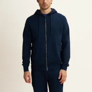 Felpa con zip e Cappuccio con Interno Camouflage