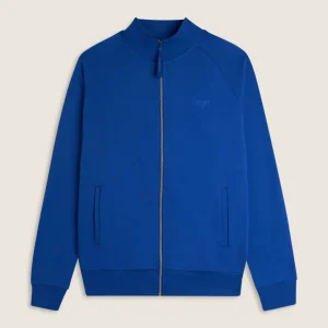 Felpa zip comfort fit con collo alto