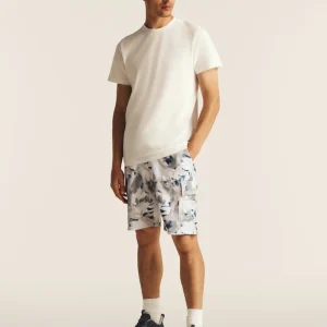 Pantaloni corti cargo uomo camouflage in tessuto tecnico