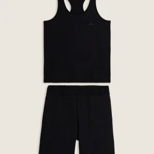 Completo sportivo in cotone con canotta e bermuda