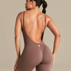 Define 2.0 Seamless Scrunch Short Unitard | Mocha