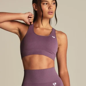 Power Seamless Adjustable Sports Bra | Dusk Plum