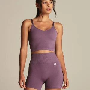 Power Seamless Built-In Bra Tank | Dusk Plum