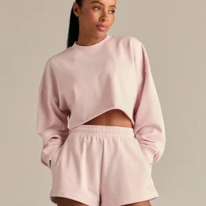 Comfort Lightweight Cropped Sweat | Ballet Pink