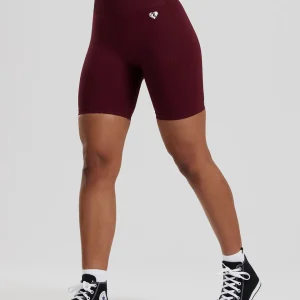 Power Seamless Cycling Shorts | Dark Cherry