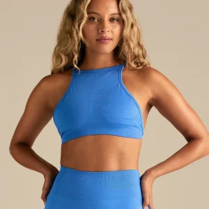 Define 2.0 Seamless High Neck Backless Bra | Rio Blue