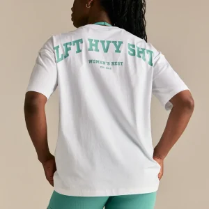 01_LiftHeavy_Emma_203_Look.jpgv1752226277 Comfort LFT HVY SHT Oversized T-Shirt | White