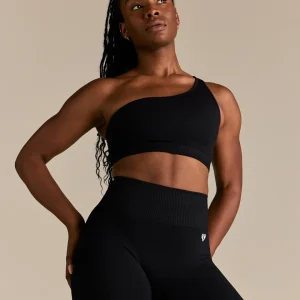 01_LiftHeavy_Emma_666_Look.jpgv1753104156 Power Seamless One Shoulder Bra | Black
