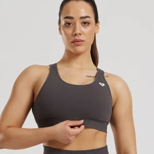 Power Seamless Adjustable Sports Bra | Graphite