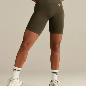 Power Seamless Cycling Shorts | Dark Olive