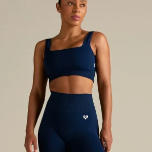 01_StrenghtRedefined_Bianca_498_Look.jpgv1758794118 Power Seamless Open Back Mini Bra | Sapphire Blue