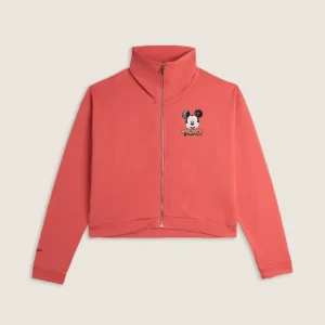 Felpa collo alto e zip comfort fit Mickey Mouse