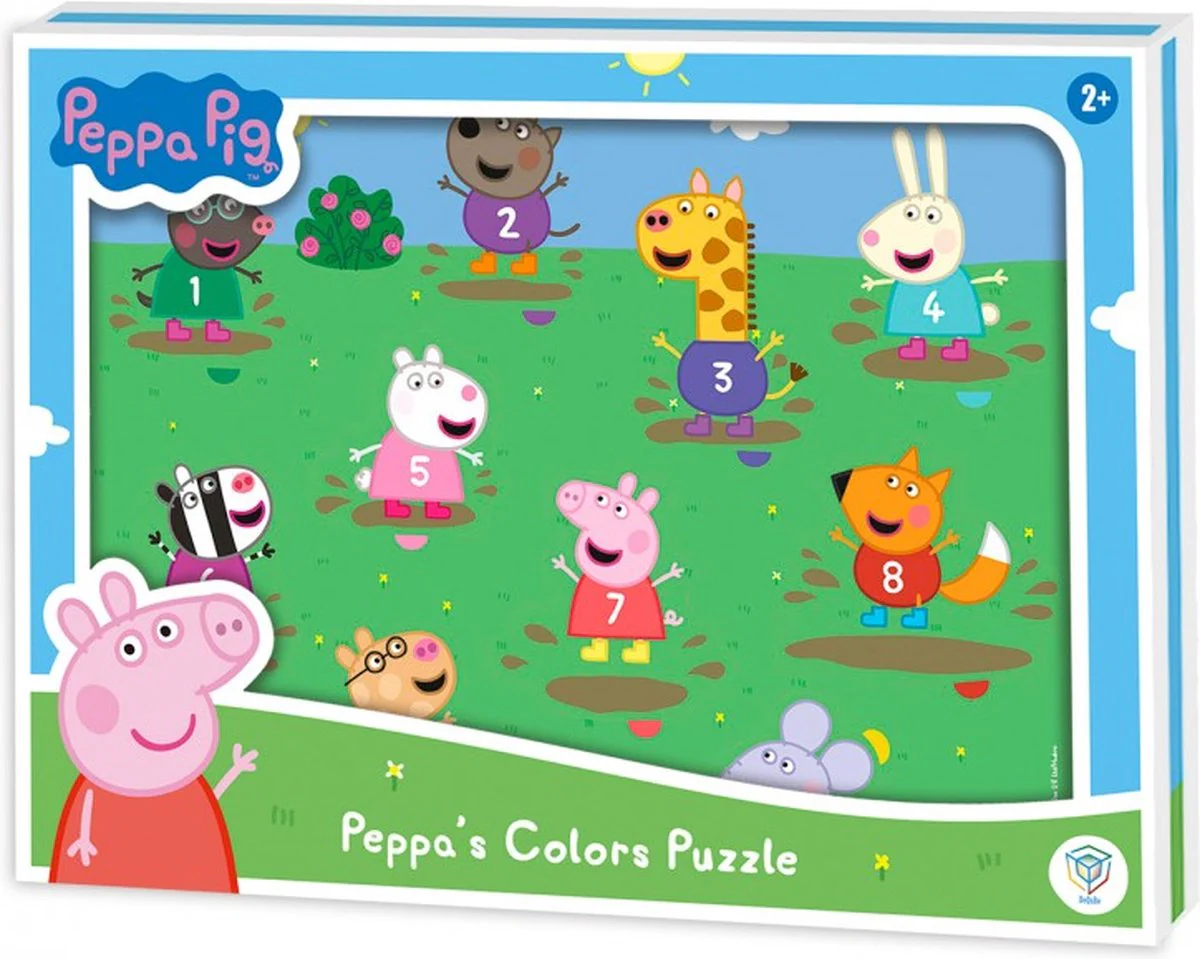 Puzzle en bois Peppa Pig 10 pièces - Puzzle de formes avec couleurs - – Image 2