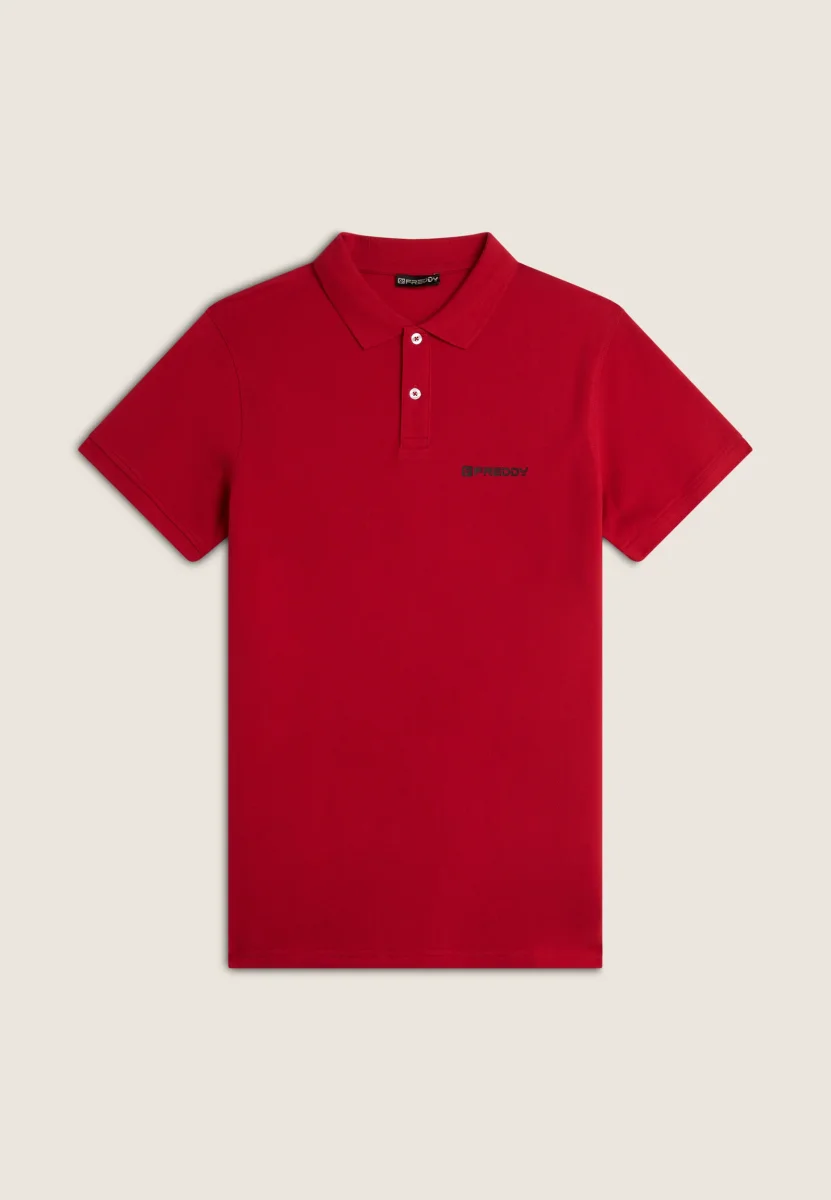 Polo manica corta da uomo design essenziale in cotone 100%