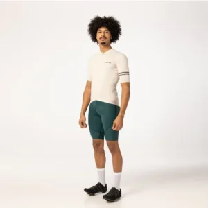 Maillot de vélo manche courte performance solid - Homme - Peanut Cream AGU