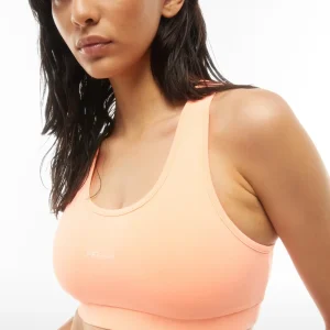 Top in jersey con logo ricamato e retro a vogatore