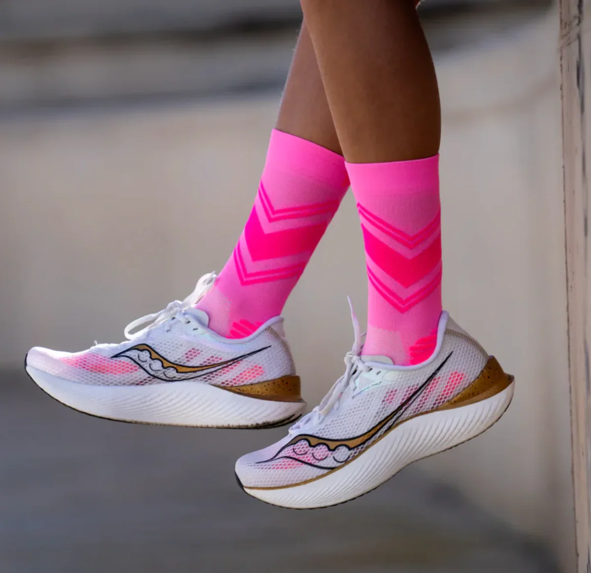 Chaussettes running sporcks - POSH PINK – Image 2