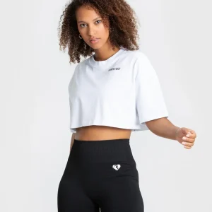 Comfort Oversized Cropped Short Sleeve T-Shirt | White