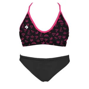 Ensemble de maillot de bain origami black and pink fluo