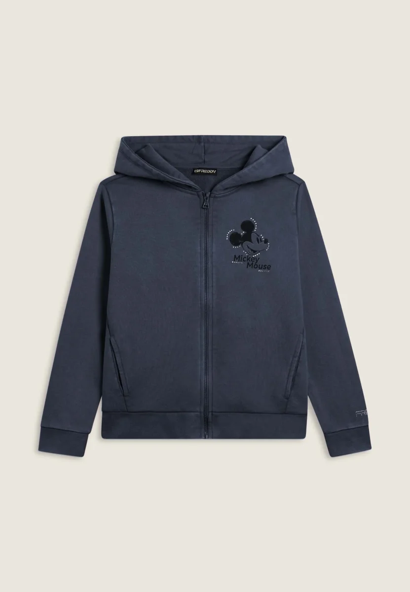 Felpa da donna con cappuccio, zip e grafica Mickey Mouse – Image 9