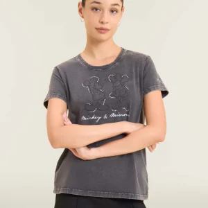 T-shirt da donna con stampa Disney e strass