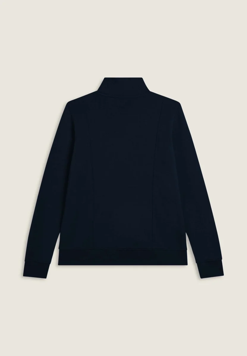 Felpa da donna zip e collo alto con logo minimal – Image 9