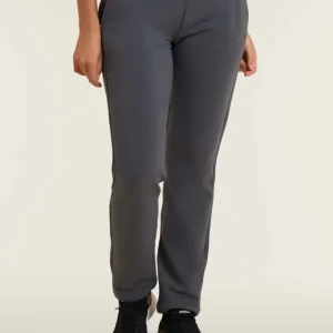 Pantaloni sportivi da donna con fondo dritto e logo strass