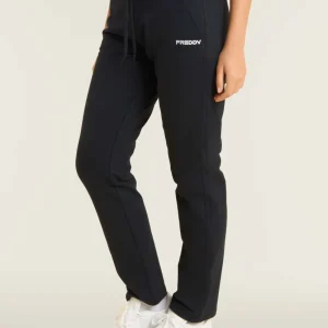 Pantaloni comfort con gamba dritta e stampa laterale