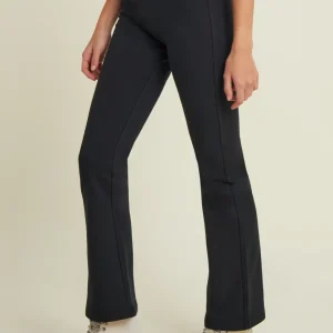 Leggings a zampa in felpa elasticizzata