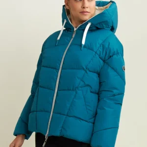 Piumino double-face donna con cappuccio regolabile