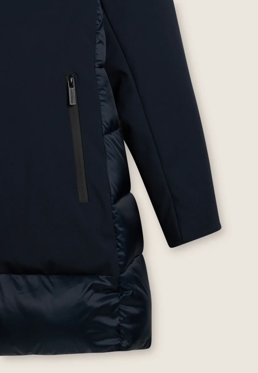 Piumino lungo donna opaco e lucido con cappuccio – Image 7