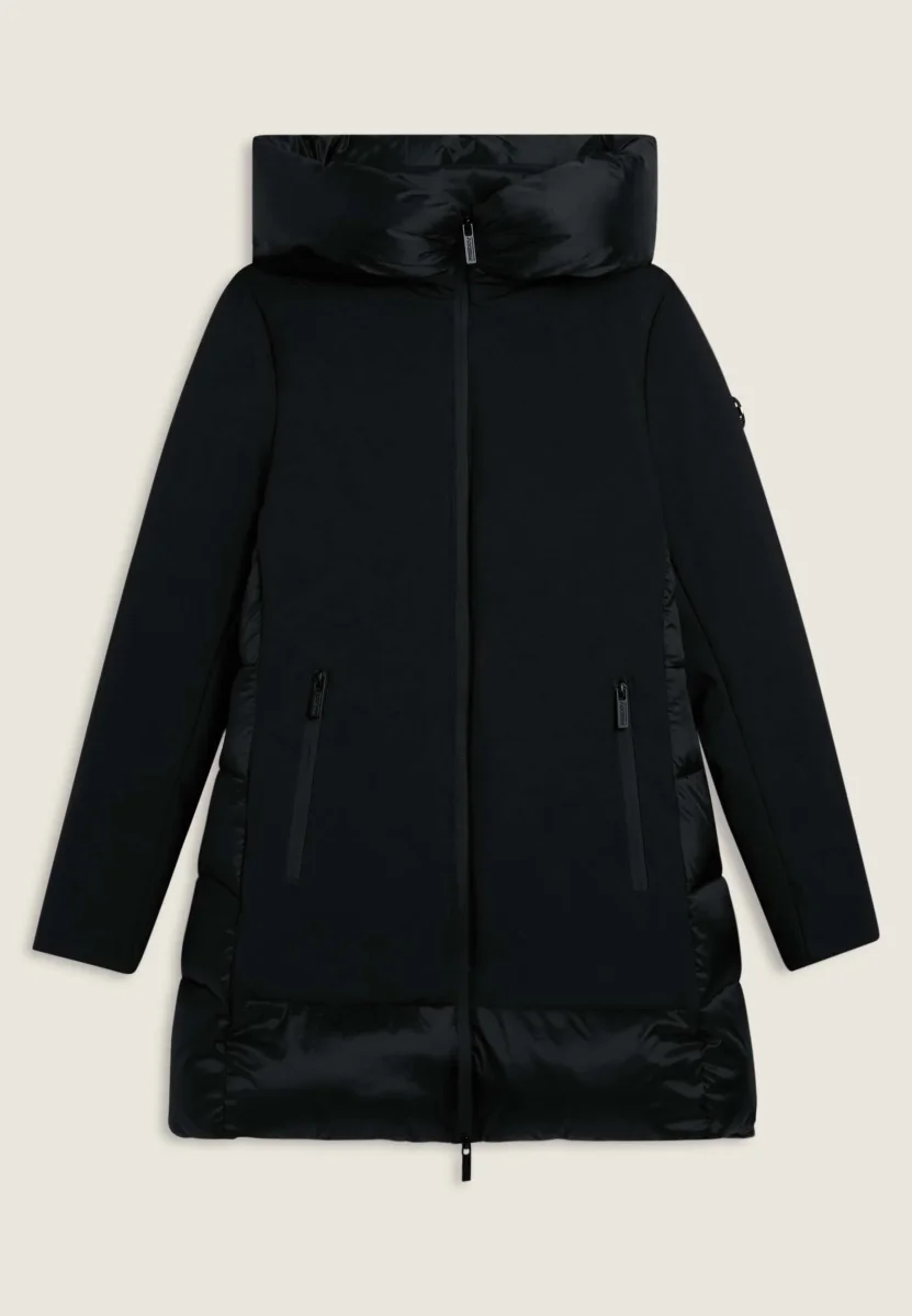 Piumino lungo donna opaco e lucido con cappuccio – Image 8