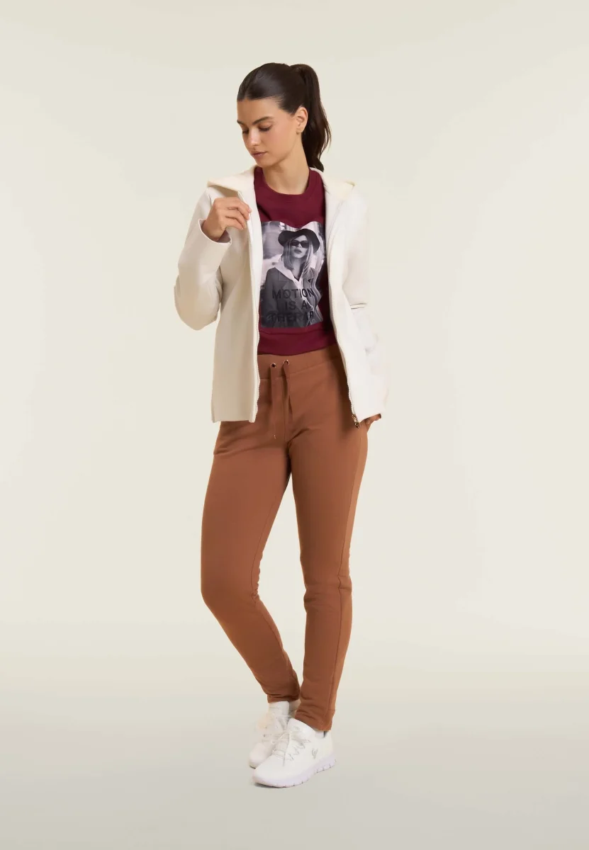 Felpa con cappuccio in ciniglia e viscosa – Image 2