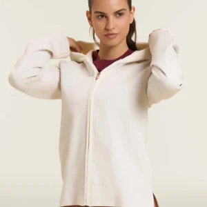 Felpa con cappuccio in ciniglia e viscosa