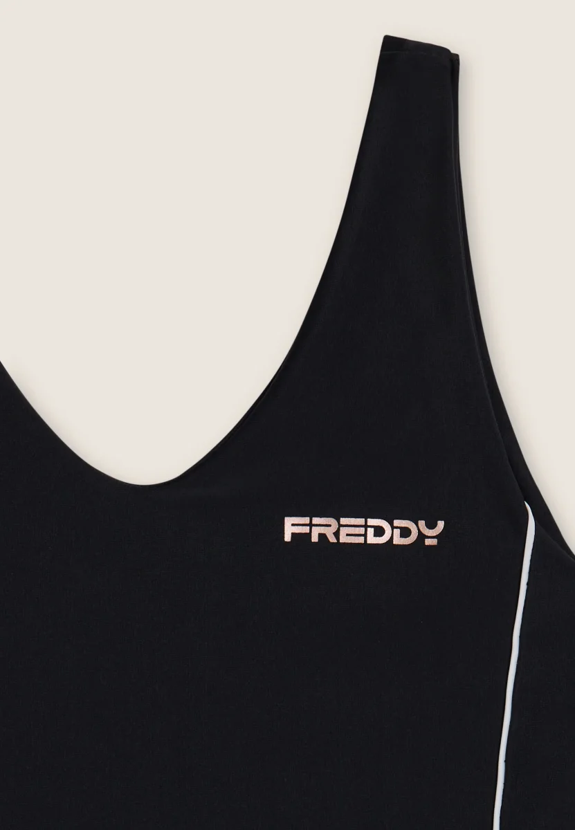 Canotta cropped con profili a contrasto e scollo ampio – Image 7