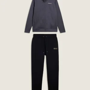 Tuta regular fit con collo alto e dettagli in strass