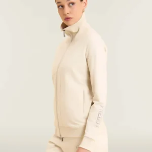 Felpa con zip e collo alto risvoltabile