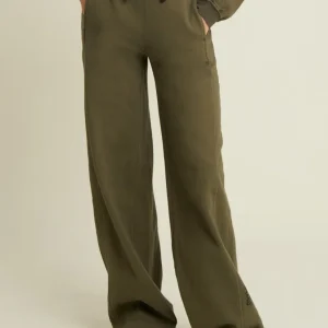 Pantaloni wide leg in felpa con stampa Flow