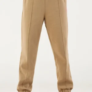 Pantaloni sportivi in felpa garzata con impuntura centrale