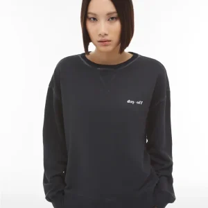 Felpa comfort fit girocollo tinta a freddo