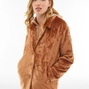 Cappotto teddy coat oversize in pelliccia teddy