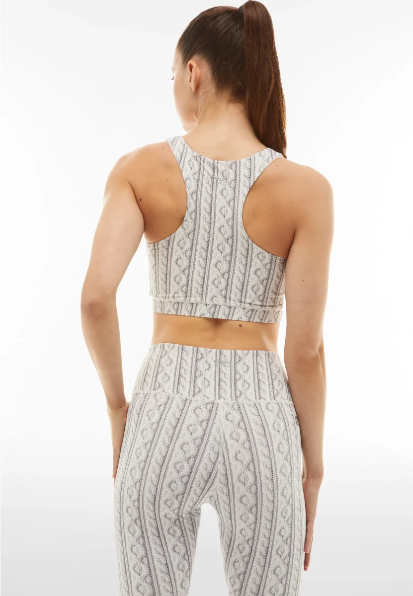 Reggiseno sportivo con stampa fotografica effetto tricot – Image 3