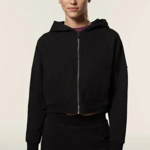 Felpa donna comfort fit con zip e cappuccio